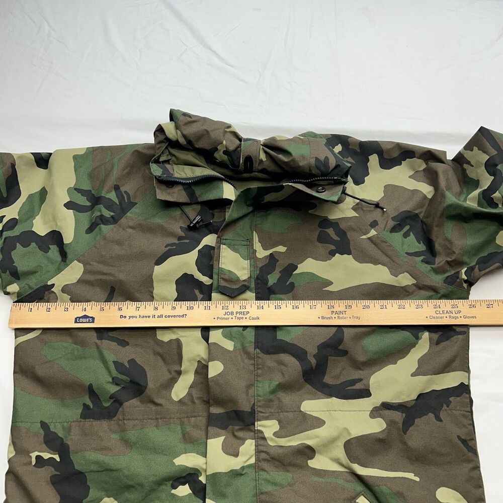 Log House Designs Gore-Tex Jacket Men's Large Long Green Camo Hunting Military - Picture 12 of 16